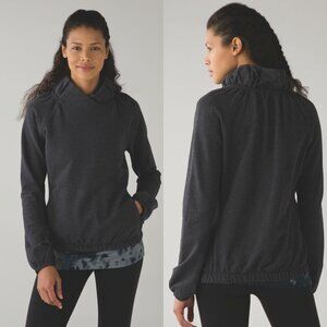Lululemon After All Pullover In Heathered Black Size 4